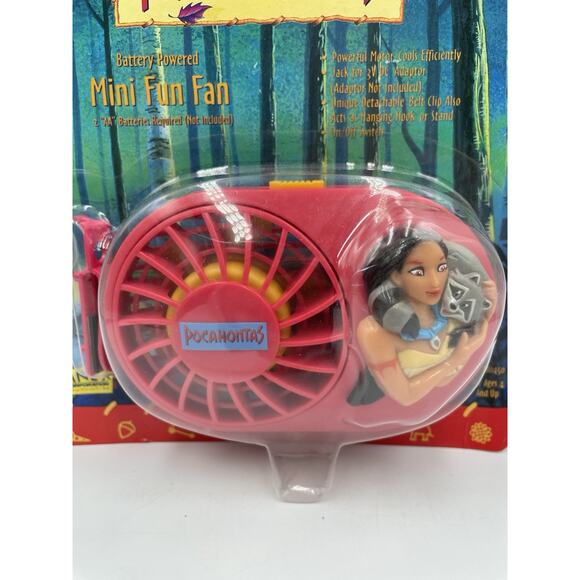 1995 Vintage Janex Disney Pocahontas Mini Fun Fan Collectible Sealed NEW! - Picture 2 of 10